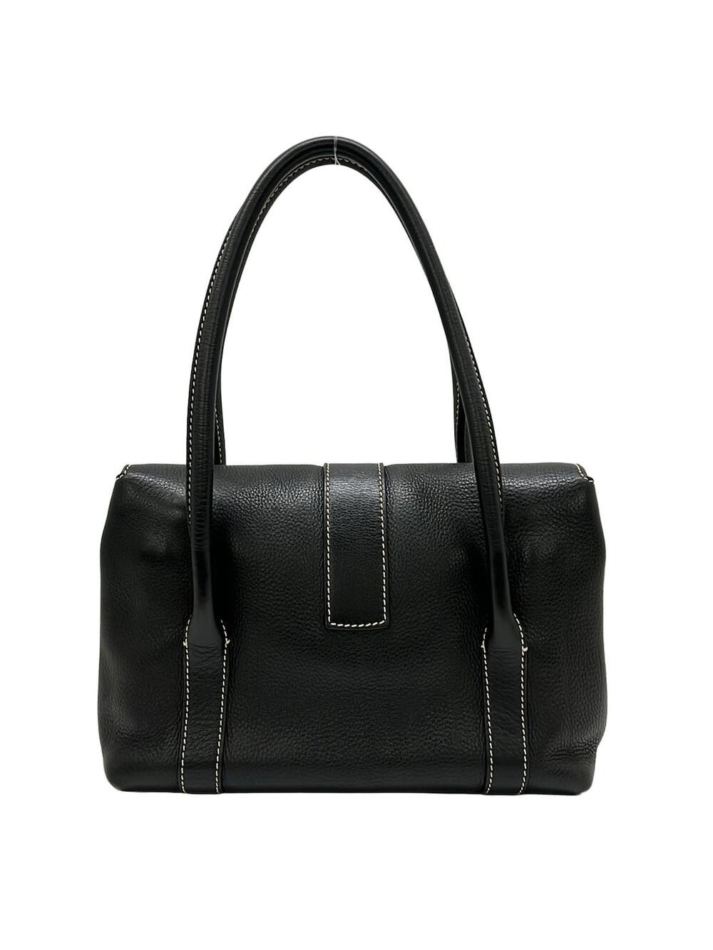 Loro Piana Black Leather Shoulder Bag #279445L62B - Picture 3 of 9
